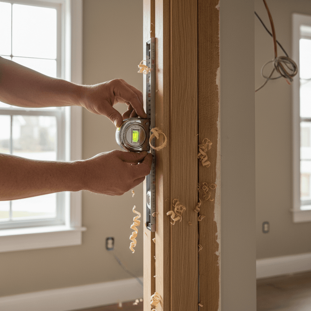 Professional handyman using power drill